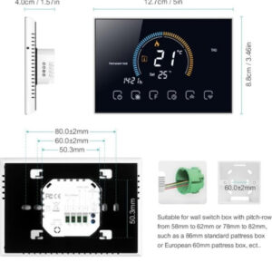 Termostat Smart Grijanje Crni