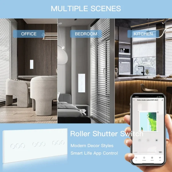 Touch Roletne Smart WiFi Trostruke