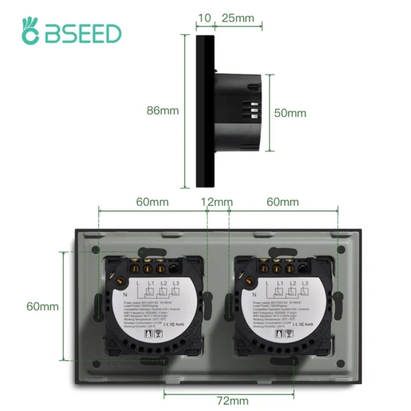 Touch Roletne Smart WiFi Duple