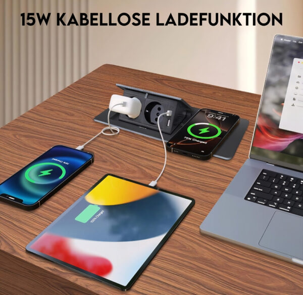Ugradna 2x utičnica + USB-A + USB-C + Wifi punjač