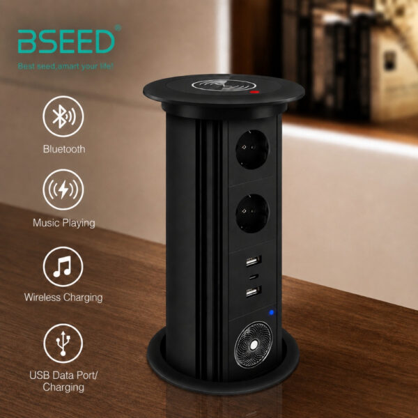 Automatska LED izvlačna utičnica + USB/WiFi punjač+zvučnik