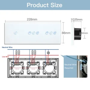 Prekidač Touch + Dupla Roletna Smart WiFi